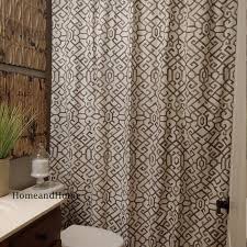Gray Shower Curtain Slub Canvas Narrow