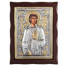 Wood Carved Icon Saint Stefanos With