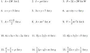 Literal Equations Algebra Helper
