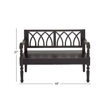 Litton Lane Black Bench With Arched