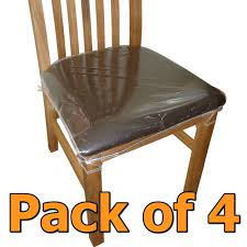 4 X Clear Plastic Dining Chair Seat