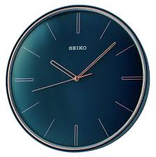 Seiko 11 Navy Lenox Round Wall Clock