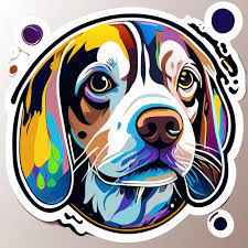 Dog Head Paint Splash Art Hand Drawn