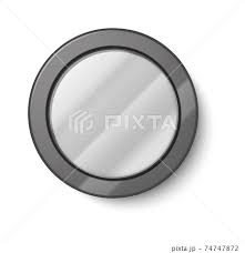 Realistic Round Mirror Circle Glass