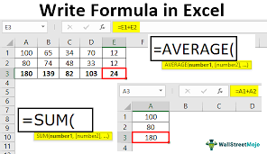 Write Formula In Excel How To Write