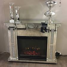 Mirrored Electric Fireplaces And Fire