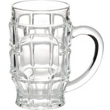 17 75 Oz Dimpled Glass Beer Mugs