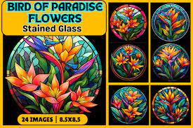 Bird Of Paradise Flowers Stained Glass