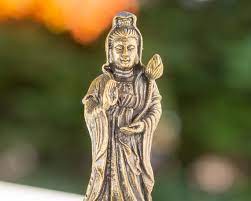 Brass Buddhist Statue Kuan Yin Staue