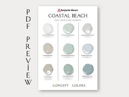 Coastal Beach Home Paint Color Palette