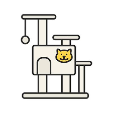 Cat S Tree House Color Icon Pets