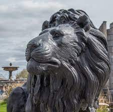 Pair Of Bronze Lion Statue