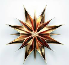 Xmas Star Decoration Gold