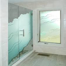 Etched Frosted Shower Doors