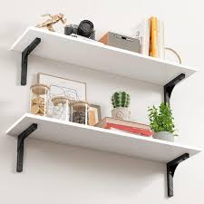 31 5 In W X 7 8 In D Floating Shelves Wood For Wall Set Of 2 Wider Floating Wall Shelves Decorative Wall Shelf