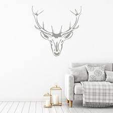 Stag Head Antlers Woodland Animals Wall