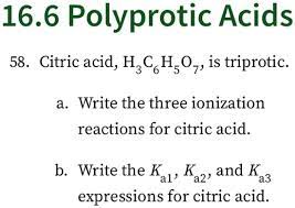 16 6 Polyprotic Acids 58 Citric Acid
