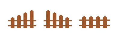 Rustic Fence Vector Art Icons And