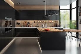 Modern Black Kitchen Cabinets