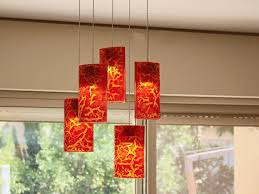 Fused Glass Pendant Lights Staircase