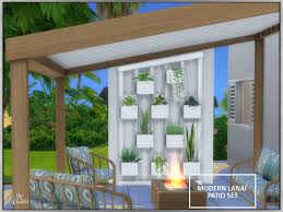 The Sims Resource Modern Lanai Patio Set