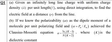 Line Charge With Uniform Charge Density