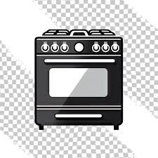 Oven Black Icon Ilration Stove On