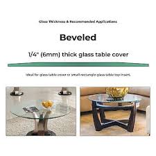 Round Glass Table Top 48 034 Beveled
