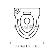 Automatic Toilet Seat Cover Linear Icon