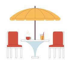 Umbrella Semi Flat Colour Vector Object