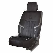 King Velvet Fabric Car Seat Cover Black