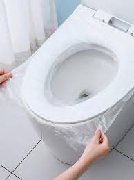 10pcs Clear Disposable Toilet Seat