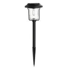 Laurelview 14 Lumens Black Weather Resistant Led Outdoor Solar Path Light With Water Glass Lens And Vintage Bulb