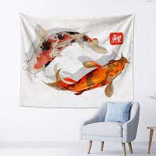 Koi Fish Tapestry Japan Style Tapestry