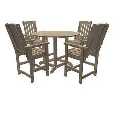 Hamilton Counter Height 7pc Outdoor Dining Set Woodland Brown