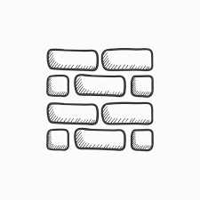 Brickwall Sketch Icon Stock Vector By