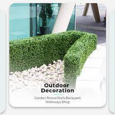 Sql 12 Pcs 20 In X 20 In X 1 8 In Artificial Boxwood Hedge Panels Fake Grass Greenery Wall For Outdoor And Indoor Use