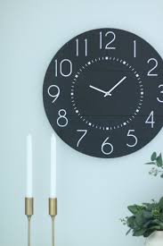 Wall Clock Black And White Neutral Wall