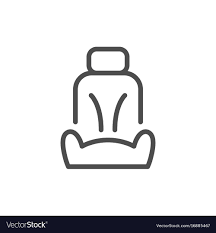 Car Seat Line Icon Royalty Free Vector