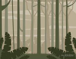 Forest Day Landscape Scene Icon Wall