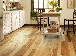 Solid Hickory Wood Floor Kitchen
