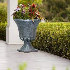 Black Resin Composite Urn Planter