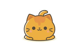 Kawaii Cat Flat Icon Vector Cat Icons