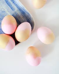Diy Painterly Pink And Gold Easter Eggs