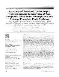 proximal caries depth measurements
