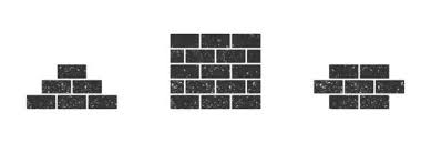 Bricks Icon With Grunge Texture Vector