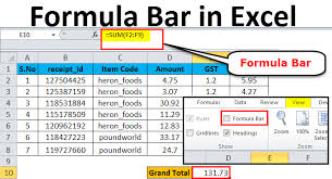 Formula Bar In Excel How To Use