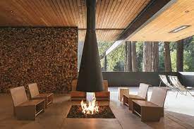 Outdoor Spaces With Warming Fireplaces