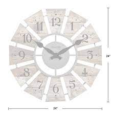 Brown Shiplap Farmhouse Windmill Clock