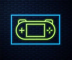 Glowing Neon Line Portable Game